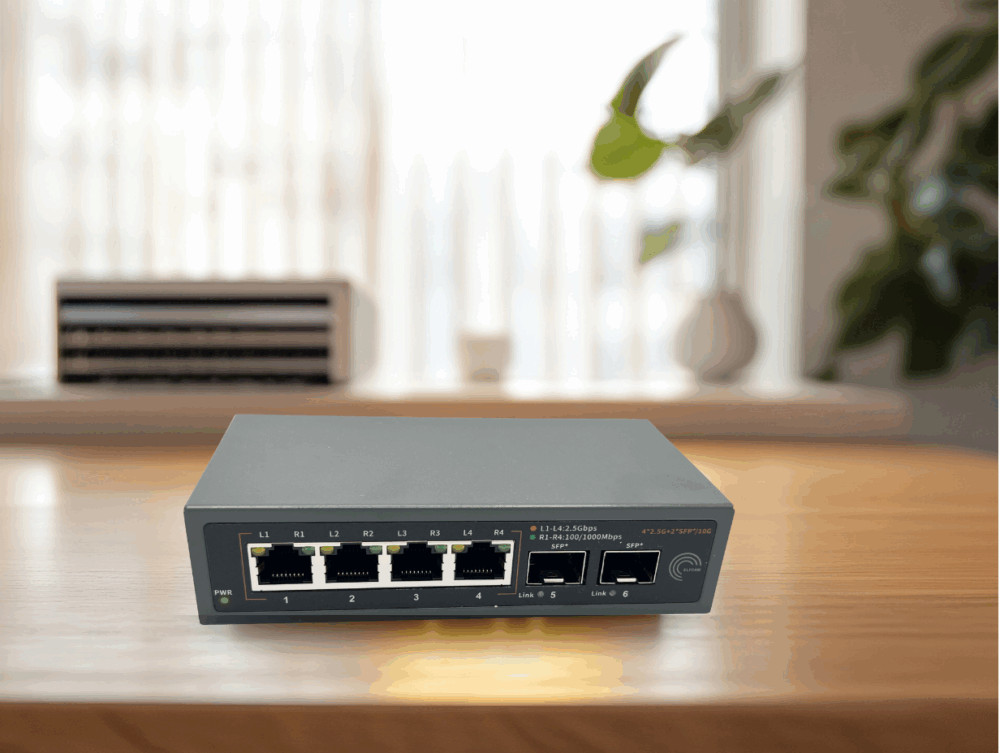 Switch SFP+ 10G Elfcam à 6 ports pour optimiser la vitesse de votre NAS de stockage