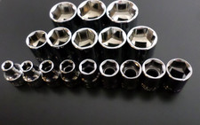 New Craftsman 38 Socket Set 6pt Std. Chrome Choose Metric 6-22mm Or Sae 14-1