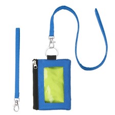Minimalist RFID Blocking Wallets, Blue/Yellow 2 Lanyard 