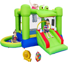 Inflatable Boue House with Slide, Jumping Castle with Blower and Ball Pit House,