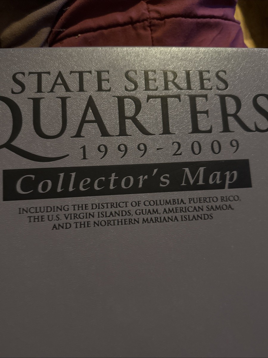 State Quarter Series Collector's Quarters Map 1999-2009 Fold Out