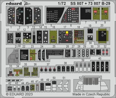 Eduard Accessories SS807 - 1:72 B-29 1/72 HOBBY 2000 / ACADEMY - Neu