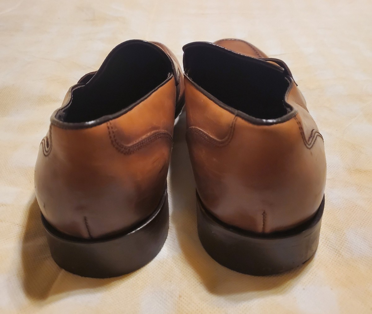 Bruno Magli Two-Tone Brown and Dark Brown Leather Penny 