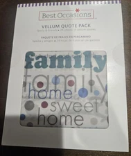 Family Best Occasions Vellum Quotes 24 Pages Sticker Tablet Scrapbook Stickers