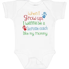Inktastic Lacrosse Coach Like Mommy Baby Bodysuit Child’s Kids Coach’s My