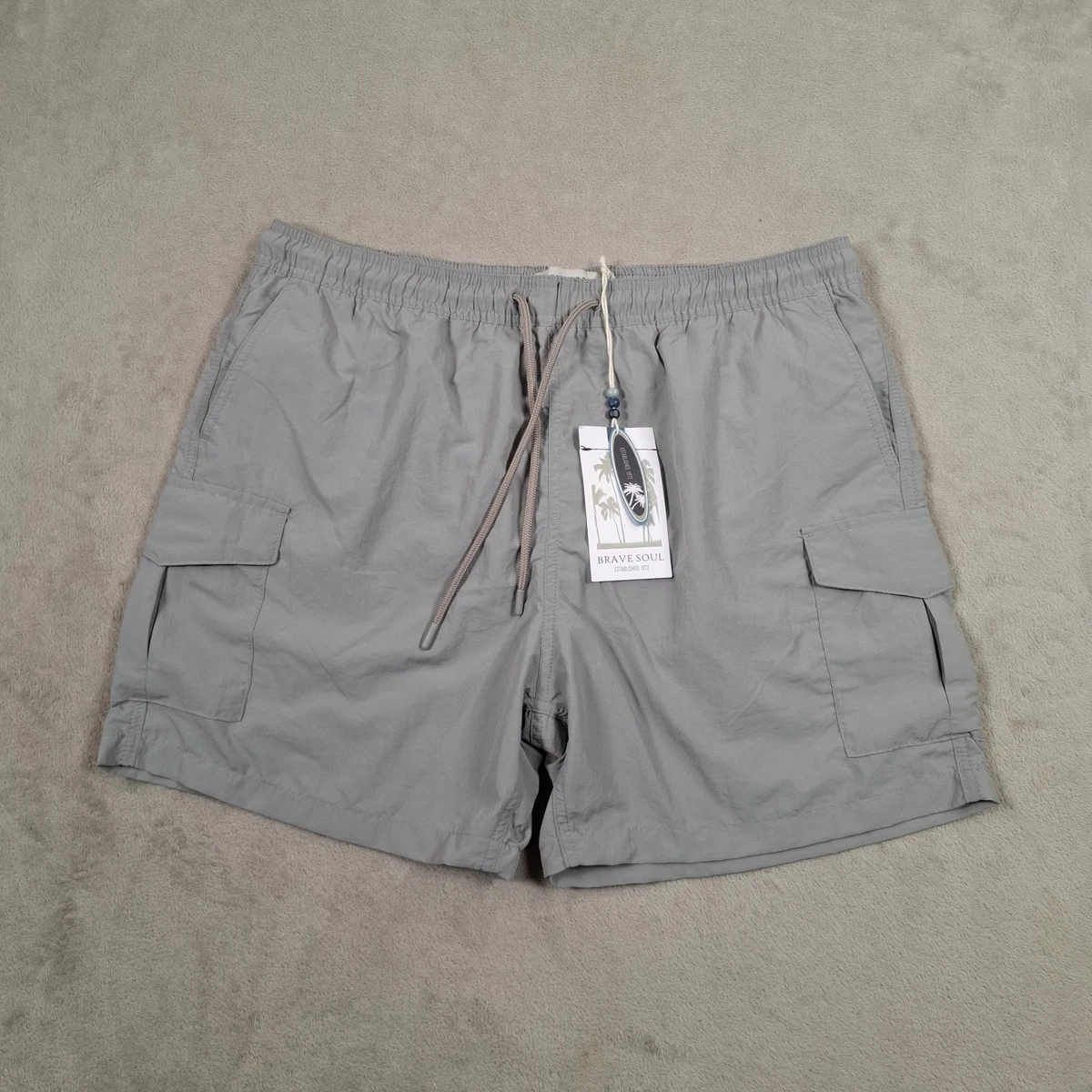 Brave Soul Pantaloncini Jogger Uomo In Cotone - Baby Blu, Moda Sportiva E Casual Con Tasca, Taglia M