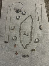 14 Pieces Of 925 Sterling Silver Jewelry. 1 Pandora Ring, 1 Tacori Ring