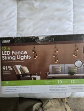 FEIT ELECTRIC 12-ft LED FENCE STRING LIGHTS01...
