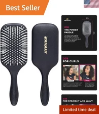 Ultimate Detangling Paddle Brush with D3 Styling Pins - Lightweight & Durable