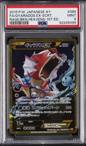 2015 POKEMON JPN XY RAGE OF THE BROKEN HEAVENS FULL ART/GYARADOS EX-SECRET PSA 9