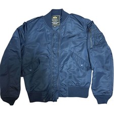 Authentic Alpha Industries Navy Flight Jacket Pre Owned Very Good