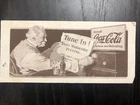 Vintage 1931 Coca Cola Ink Blotter -Slogan: Tune In! Every Wednesday NBC Coast