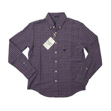 Abercrombie Fitch Shirt Mens Small Blue Slim Fit Check Button Down Long Sleeve