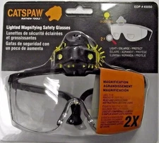 Mayhew Select 45050 Cats Paw Lighted Magnifying Safety Glasses