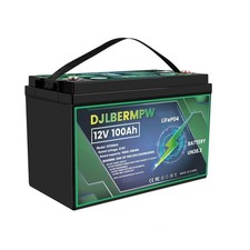 12.8V 100Ah LiFePO4 Battery Built-in 100A BMS Lithium Battery 12V 1280Wh Lith...