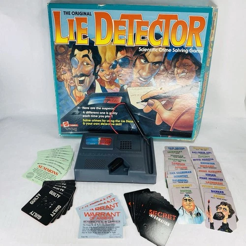 Complete! Vintage The Original Lie Detector Game 1987 Pressman Mattel
