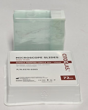 CITOGLASS MICROSCOPE SLIDES SUPER GRADE SINGLE PRINTED CIRCLE DIA 13MM, BOX72PCS