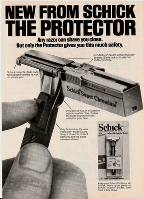 Schick - The Protector  'Print Ad from 1973 Playboy Magazine