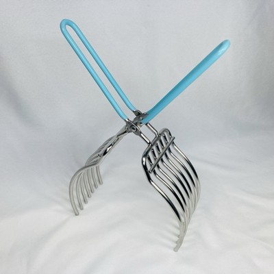 Stainless Steel Roast Beef Cutting Tongs Meat Bread Slicing Tong For Onion Bread