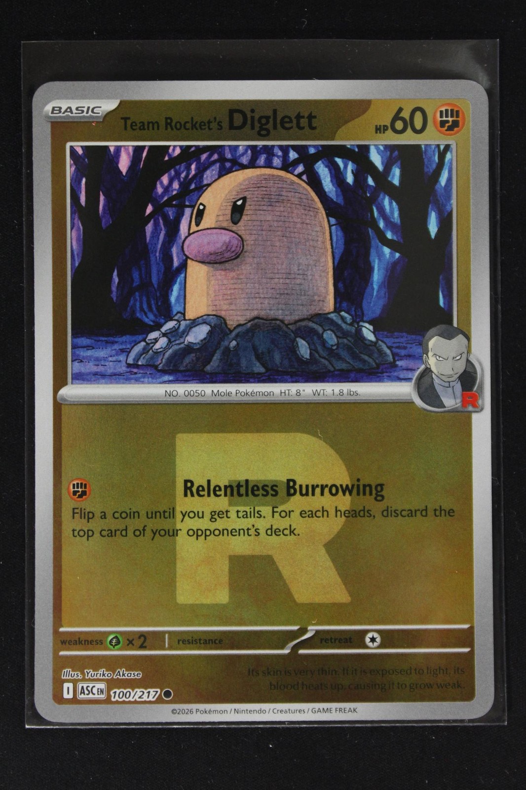 Pokemon Team Rocket's Diglett (Team Rocket) C NM - ME: Ascended Heroes 100/217