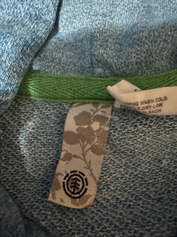 Element Hoodie Sweatshirt Womens Medium Blue Heather Full Zip Drawstring Skate - Image 4 of 4