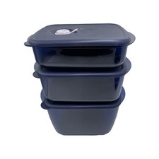 Tupperware Vent' N Serve Medium Rectangle Containers Microwave Set of 3