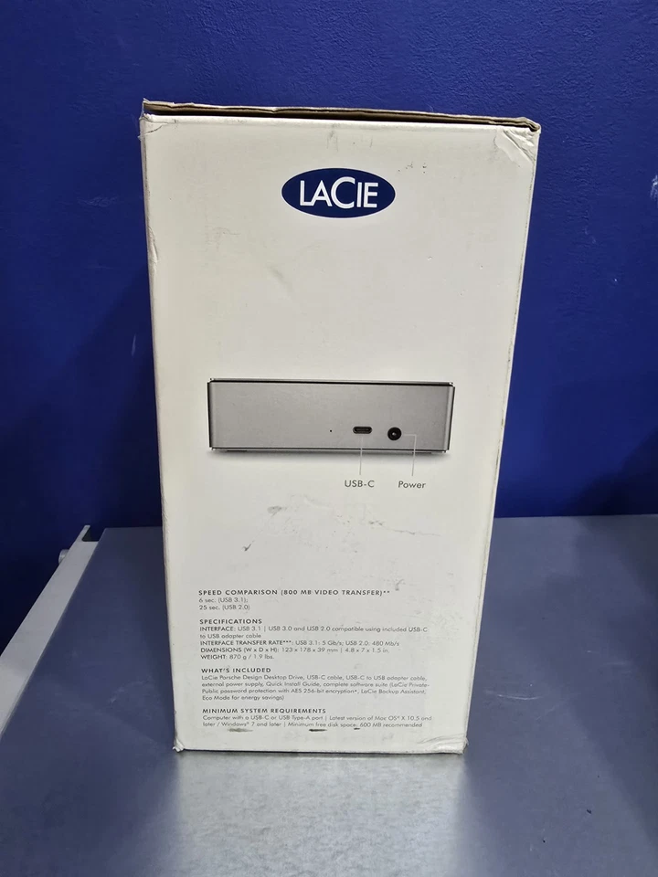 LaCie 5TB, Porsche Design External Desktop Drive, USB-C - Image 2 of 4