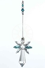 Large Angel Birthstone Suncatcher - DECEMBER - BLUE ZIRCON *SALE*