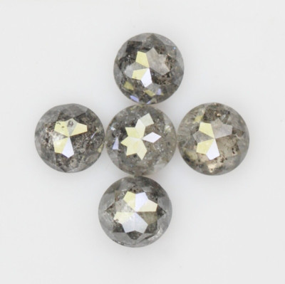 Rund Salz Und Pfeffer Diamant Natürlich Lose Rose Schnitt 0.97 Karat
