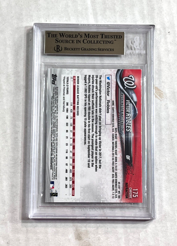 VICTOR ROBLES 2018 Topps Chrome SEPIA REFRACTOR SP RC! BGS GEM MINT 9.5! SUB 10! - Picture 3 of 3