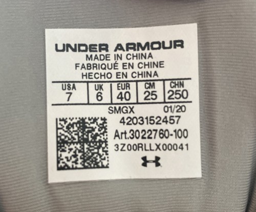 Under Armour Golf Shoes HOVR Matchplay Athletic Cleat Mens 7 3022760-100 New - Picture 7 of 7