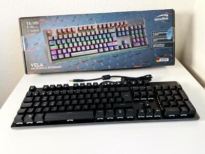 SpeedLink VELA Kabelgebunden USB Gaming Tastatur Beleuchtet, Multimediatasten