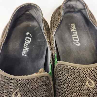 Olukai Mens Nohea Mesh Slip On Boat shoes Size 9.5 M Brown  display picture 1