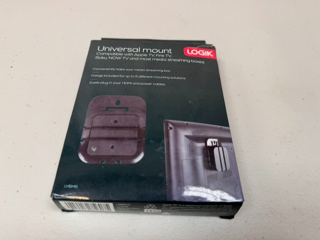 LOGIK Universal Media Streaming Box Mount NOW TV, Fire TV, Roku , Apple TV ect.. image 2