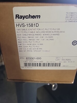 Raychem HVS 1581D in-line Heat Shrink Splice Cable Joint Kit 