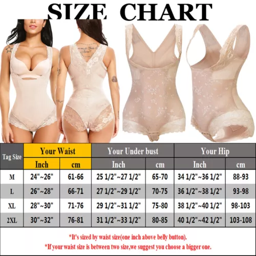 Mujeres Sexy Encaje Cuello Body Modelador de Cintura Entrenador Barriga Control Body Prendas con Forma - Imagen 22 de 24