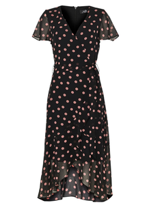 wallis black and white polka dot dress