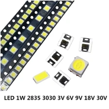100PCS SMD LED 2835 3030 5730 Chips 0.5W 1W 3V 6V Beads Light White Warm Diode