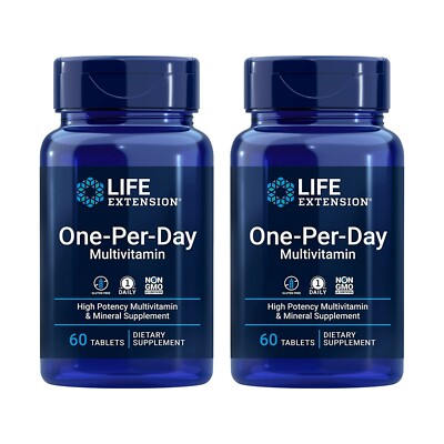 Life Extension One-Per-Day Multivitamin  Essential Vitamins, Minerals 60 Tablet