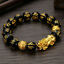miniature 14  - Feng Shui Black Obsidian Beads Pi Xiu Bracelet Attract Wealth Good Luck Jewelry