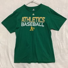 Majestic T-Shirt Oakland A's Athletics Baseball MLB Green Mens Sz XL Triple Peak