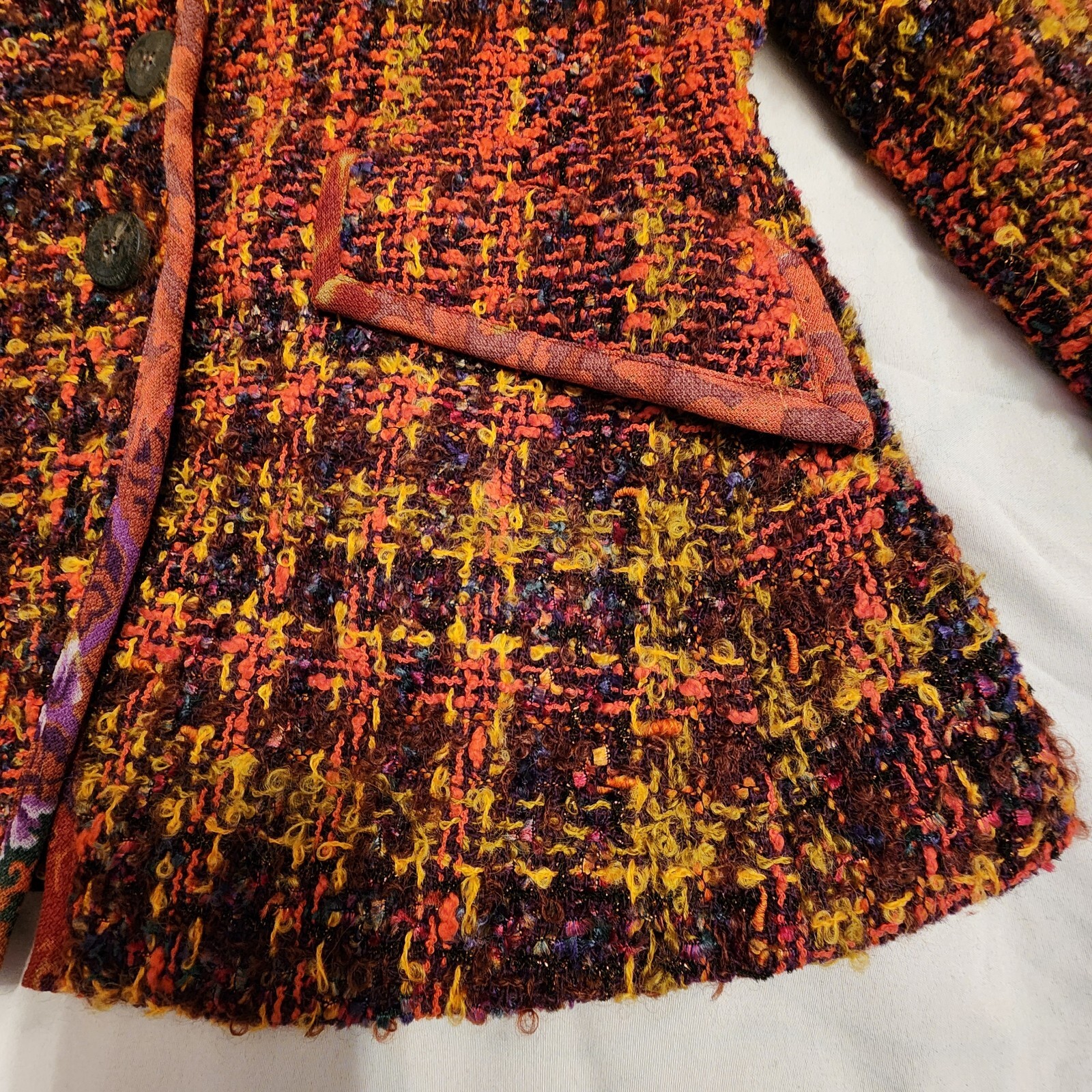 Bazar de Christian Lacroix France Wool blend Tweed Blazer Jacket Size 40