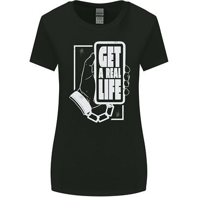 Get a Real Life Antisocial Phone Addict Damen breiter geschnittenes T-Shirt