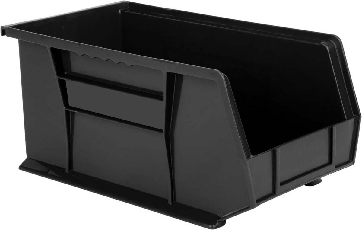 15x8x7 Plastic Organizer Bins 6-Pack Blue Stackable Storage Bins ...