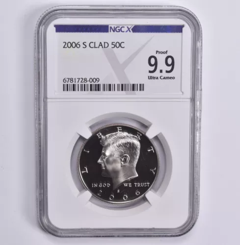 Proof 9.9 2006-S CLAD Kennedy Half Dollar NGC X NGCX