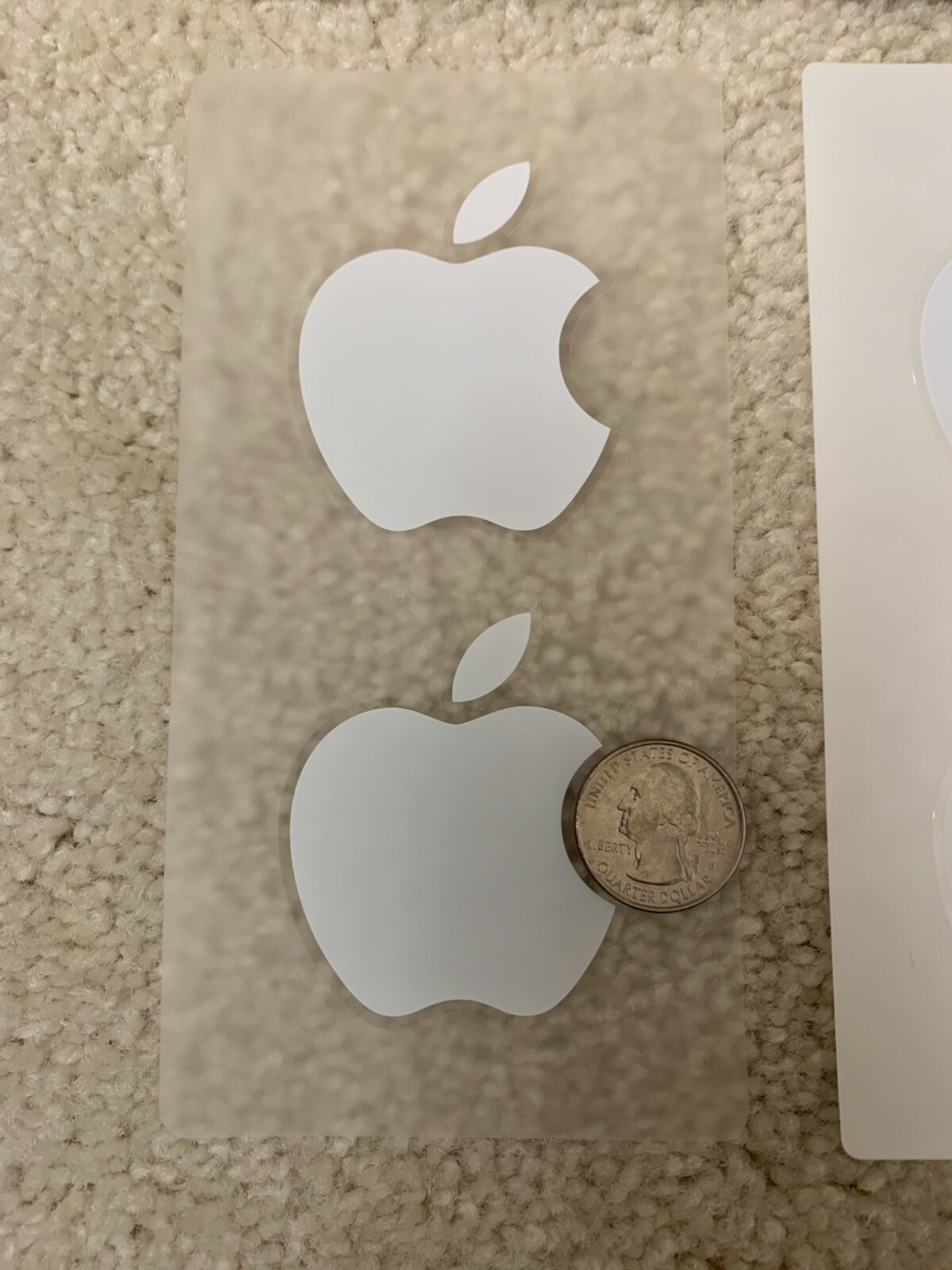 2 New Genuine Apple Logo Decal Stickers Sheets 4 Stickers Total | eBay