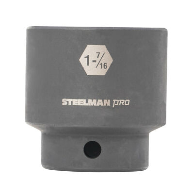 STEELMAN PRO 1/2-Inch Drive 1-7/16-Inch Shallow 6-Point Impact Socket, 60510