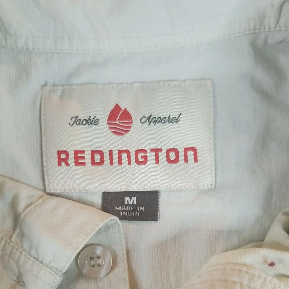 Camisa de manga corta Redington para hombre con ventilación media beige Honor First de nailon Foto 2 de 4