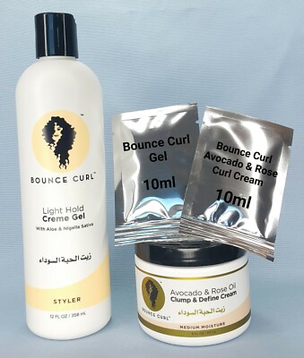 Bounce Curl 10ml Curl Creme Gel UND 10ml Curl Creme KLEINE Beutel, CGM  