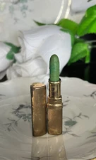VINTAGE CUTEX COLLECTIBLE  MAKE UP EYE SHADOW GOLD METAL TUBE GREEN